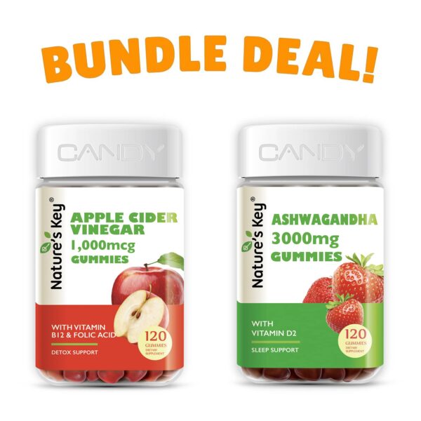Gomitas Nature's Key de vinagre de sidra de manzana 120 unidades