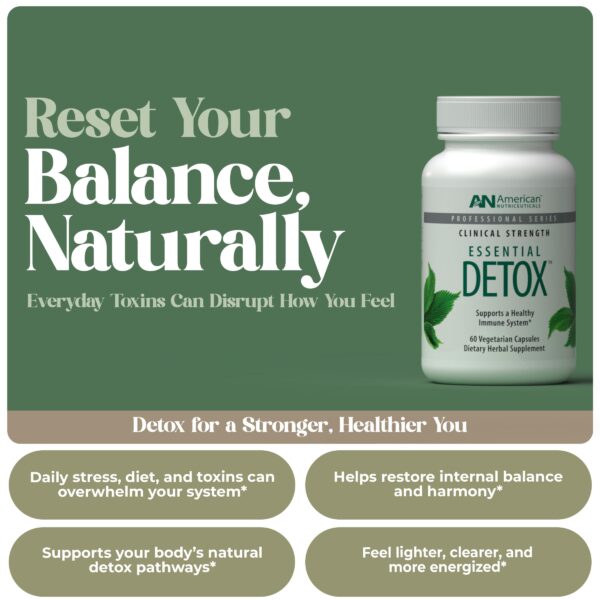 Etiqueta suplemento Essential Detox para detox diario