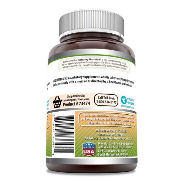 Suplemento de extracto frijol blanco Amazing Formulas empaque lateral