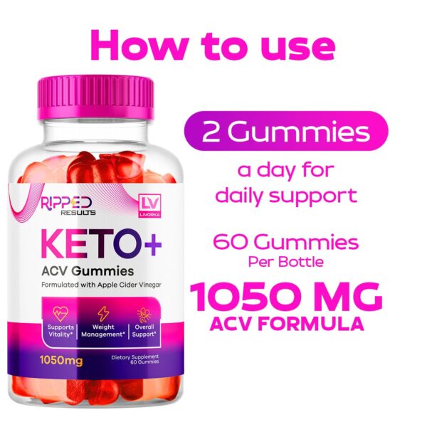 Botella Ripped Results Keto ACV Gummies complementos keto