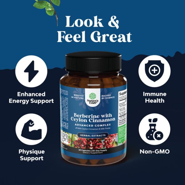 Producto antioxidante Berberina Plus para salud y bienestar