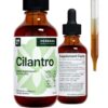 Extracto orgánico de cilantro líquido para limpieza y detox