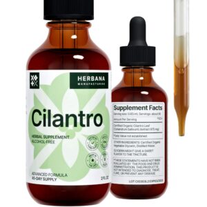 Extracto orgánico de cilantro líquido para limpieza y detox