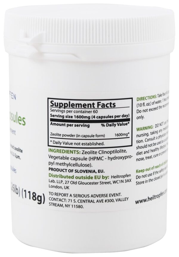 Cápsulas naturales de zeolita detox 3x activadas Heiltropfen