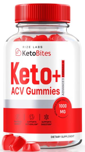 Envase gomitas KetoBites Keto+ACV para pérdida de peso avanzada