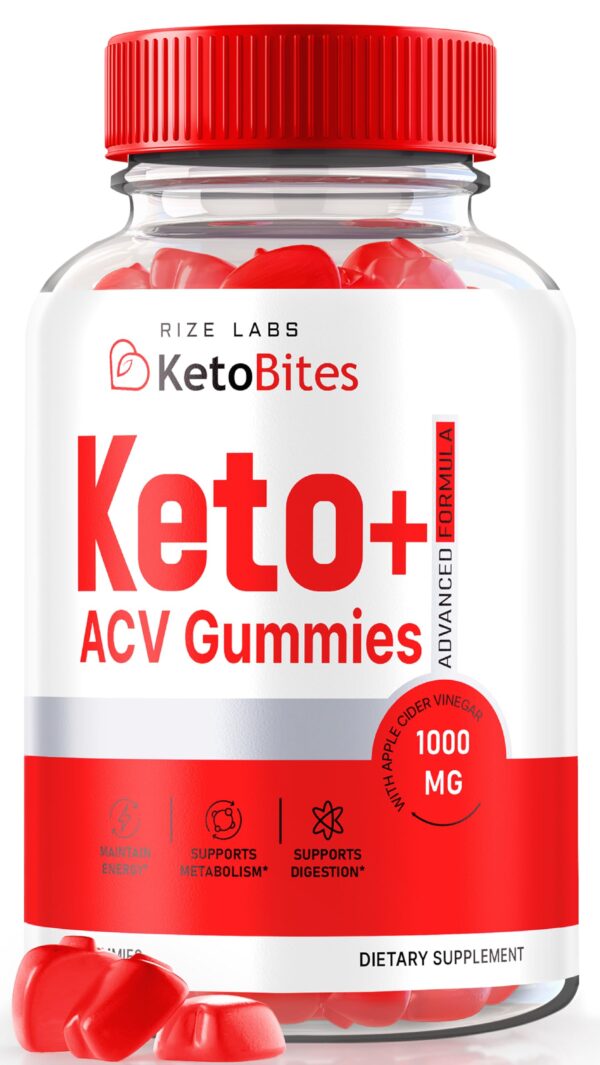 Envase gomitas KetoBites Keto+ACV para pérdida de peso avanzada