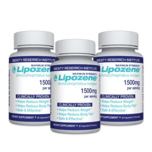 Frasco de Lipozene con cápsulas
