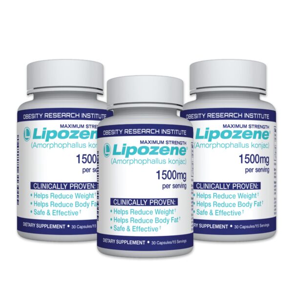 Frasco de Lipozene con cápsulas