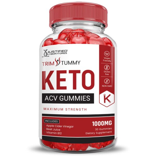 Gomitas Trim Tummy Keto ACV empaquetado y goma fresca