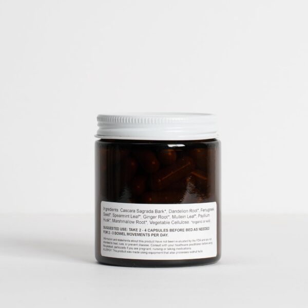 Botella con cápsulas de fórmula colon avanzada Food Over Drugs