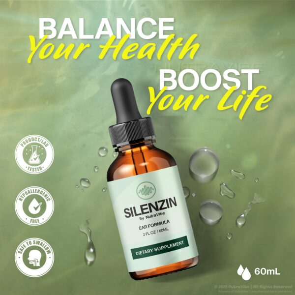 Frasco Silenzin Drops en caja