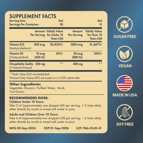 itharoventis zeolite detox suplementación vitamina b12 d3