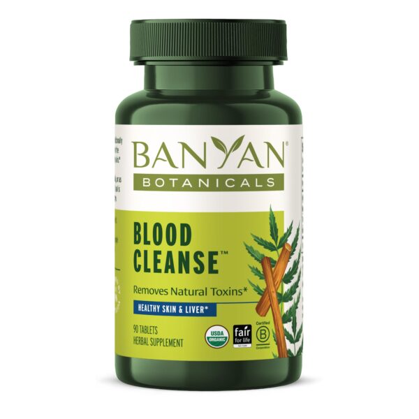 Tabletas Blood Cleanse Banyan Botanicals envase frontal
