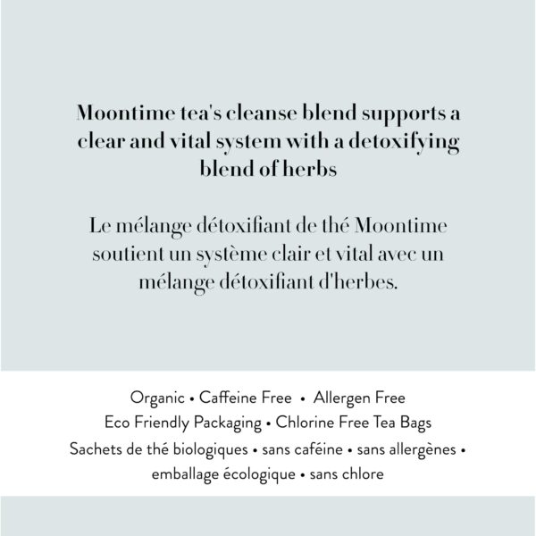 Empaque Moontime Tea té tisana para detox y bienestar femenino