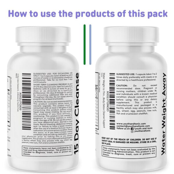 Pack 2 piezas limpieza y reducción de líquidos Youth & Tonic