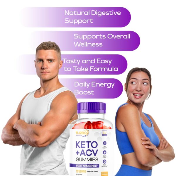 Paquete Gomitas Turbo Ripped Keto ACV para 1 mes