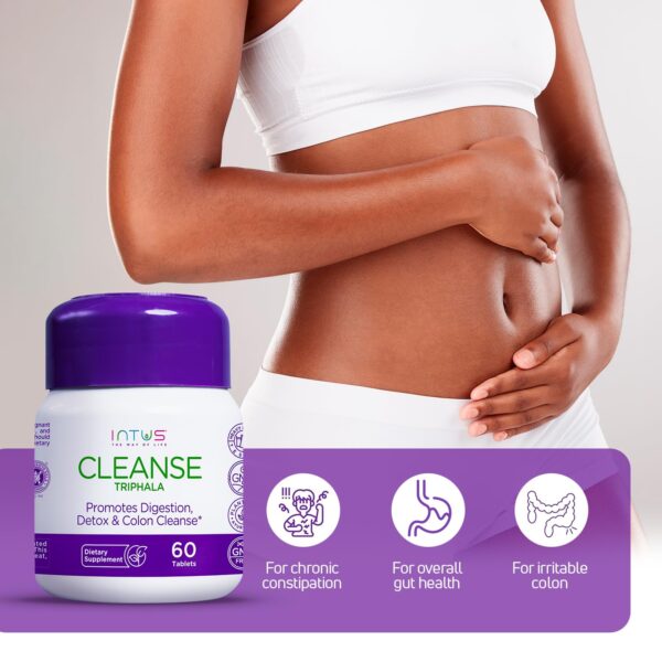 Intus Cleanse caja y tabletas para limpieza de colon y bienestar