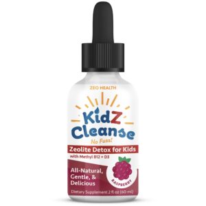 Kidz Cleanse gotas de zeolita para niños sabor frambuesa