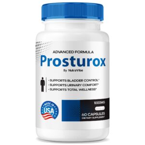 NutraVibe Prosturox frasco y etiqueta NutraVibe Prosturox frasco y etiqueta