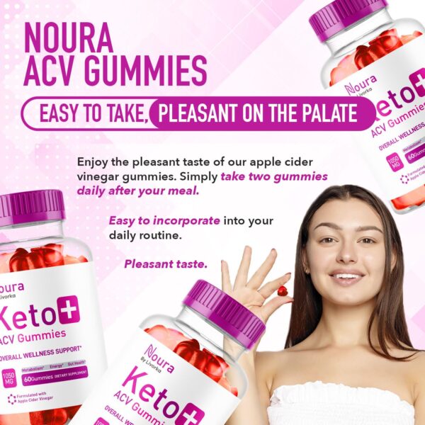 Sabor gomitas naturales Noura Keto con vinagre de manzana