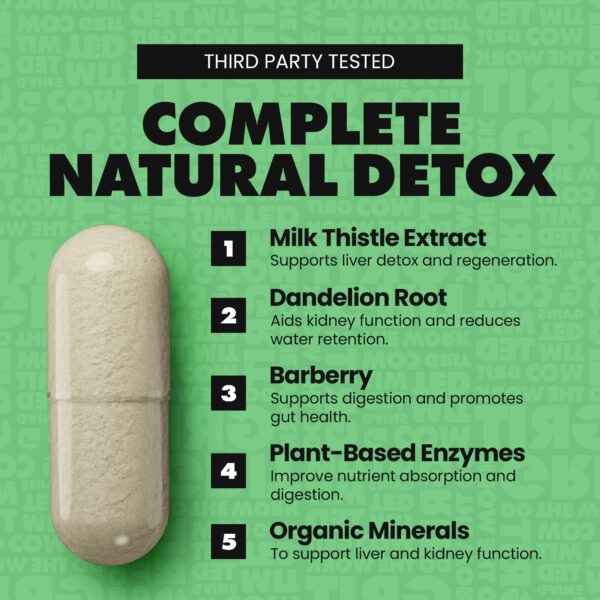 Detalle cápsulas vegetales Liv Clean para salud hepática