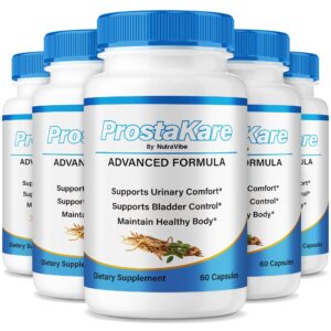 Frente de la caja ProstaKare con cápsulas