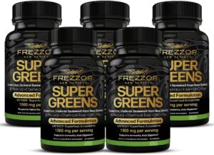 Cápsulas FREZZOR Super Greens suplemento frutas verduras NZ