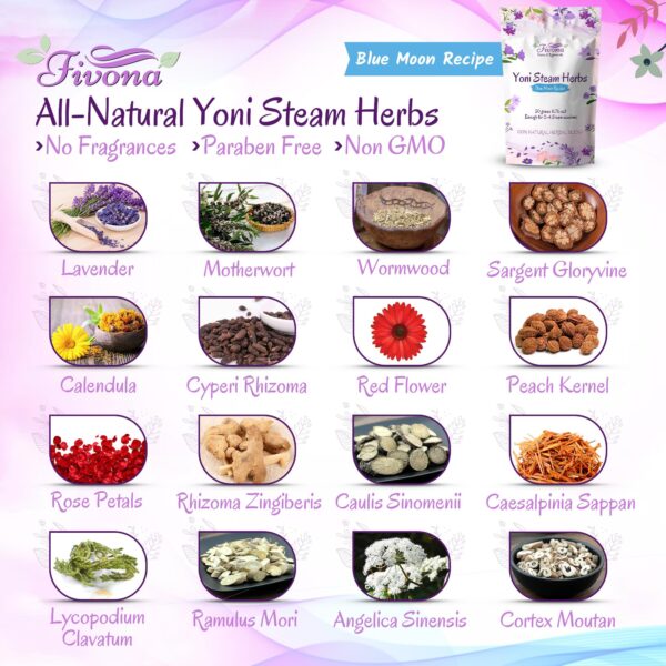 paquete hierbas naturales blue moon para vapor yoni detox femenino