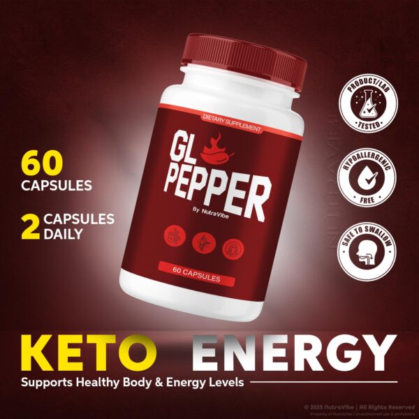 Etiqueta GL Pepper detalle de ingredientes