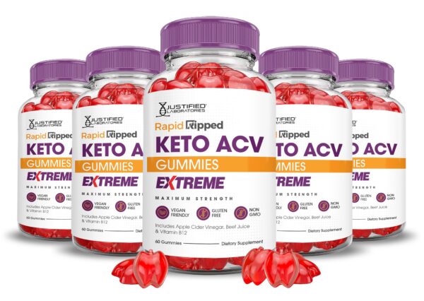 Gominolas Rapid Ripped Keto ACV paquete de 5 con vinagre de manzana