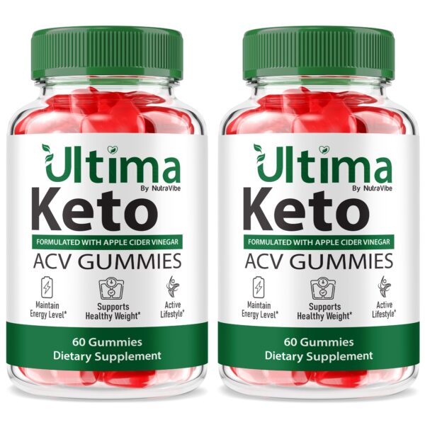 Paquete doble de Ultima Keto ACV Gomitas con vinagre de sidra de manzana
