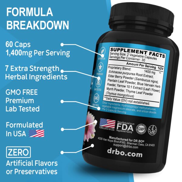 Suplementos para ganglios linfáticos, limpieza y soporte herbal con DR. BO