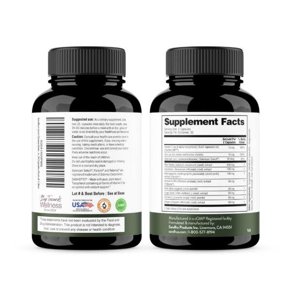 Envase combo detox Sandhu’s soporte renal y hepático