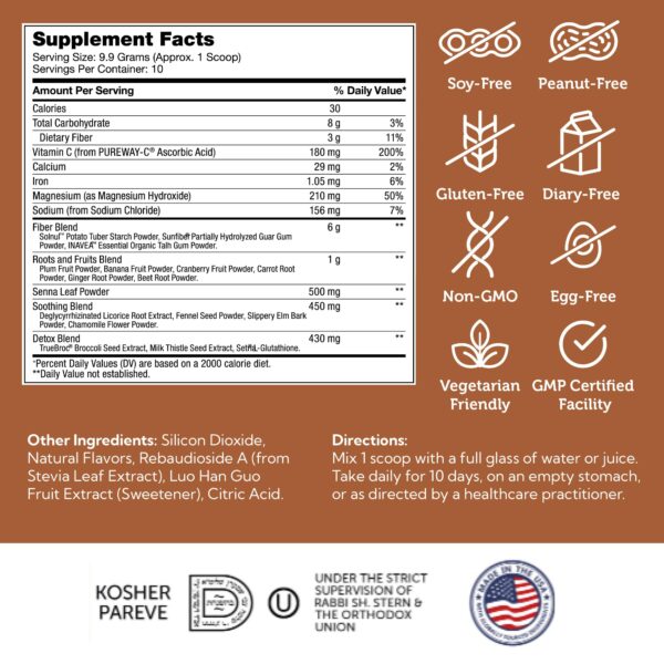 Ingredientes naturales para detox digestivo Zahler Colon Cleanse