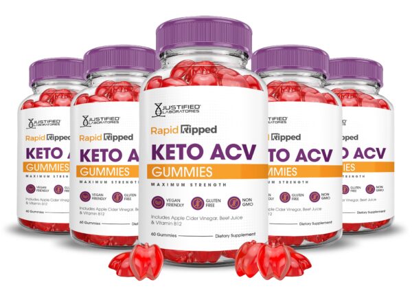 Paquete 5 Rapid Ripped Keto ACV gomitas avanzadas 300 unidades