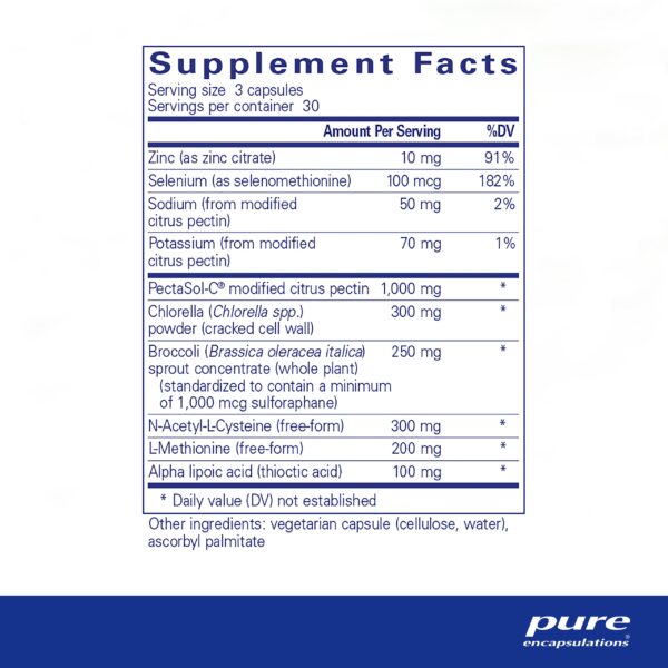 Apoyo desintoxicación natural Pure Encapsulations HM Complex