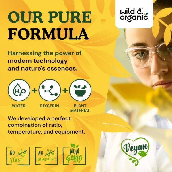 Suplemento de raíz de bardana Wild & Organic sin azúcar ni alcohol