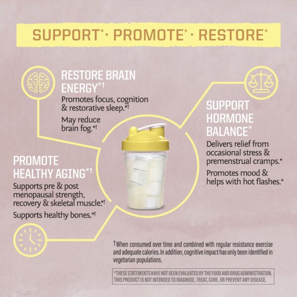 Polvo micronizado de creatina Sunwarrior para mujeres fitness