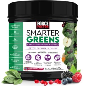 Force Factor Smarter Greens polvo superalimentos sabor granada