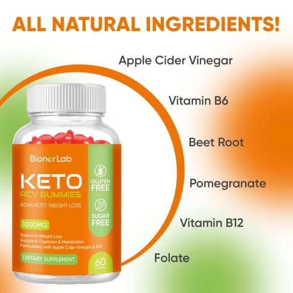 Suplemento vinagre de manzana keto sin azúcar ni gluten