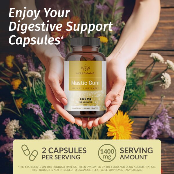 Pack combinado de cápsulas de inulina y goma mastic Herbamama