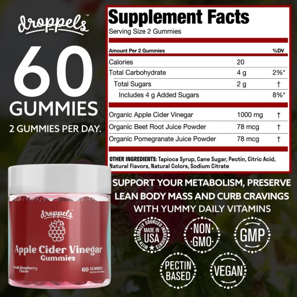 Gomitas Droppels vinagre sidra manzana buen apoyo digestivo