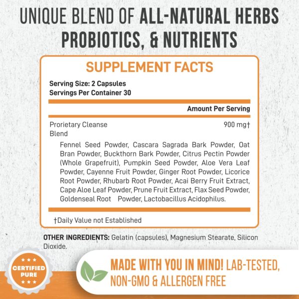 Cápsulas enliven para detox suave y pérdida de peso diaria