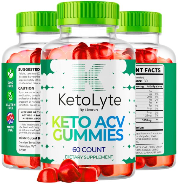 Envase gomitas KetoLyte ACV para 60 unidades en pack 2