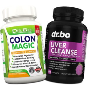 Frasco suplemento limpieza colon e hígado Dr. Bo