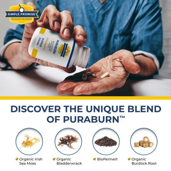Suplemento herbal Simple Promise PuraBurn para metabolismo y digestión