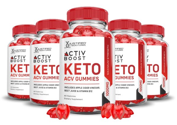 Gomas Activboost Keto ACV 1000mg paquete 5 x 60 veganas sin gluten