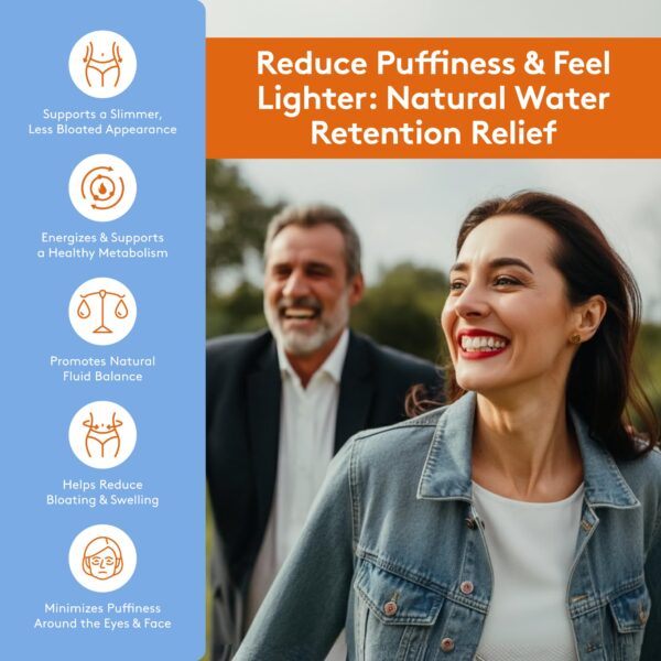 Frasco de pastillas naturales Youth & Tonic para hinchazón y agua