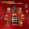 Frasco de Gluco Drops con etiqueta visible
