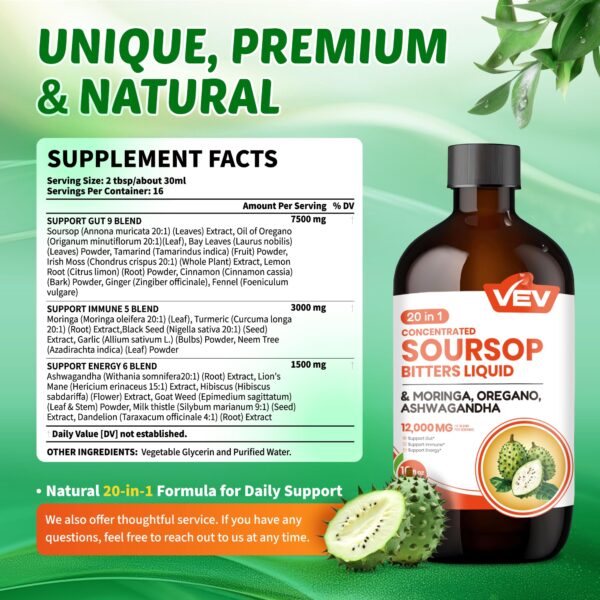 Extracto natural de graviola VEV amargos guayaba